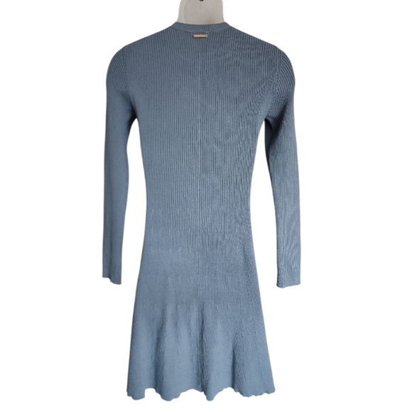 Michael Kors Blue Long Sleeve Flattering Skirt Dress Size M - Picture 5 of 12